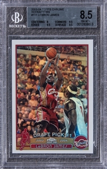 2003-04 Topps Chrome Refractor #111 LeBron James Rookie Card – BGS NM-MT+ 8.5